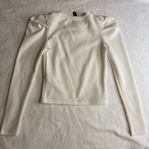 Forever 21 Cream Long Sleeve Blouse